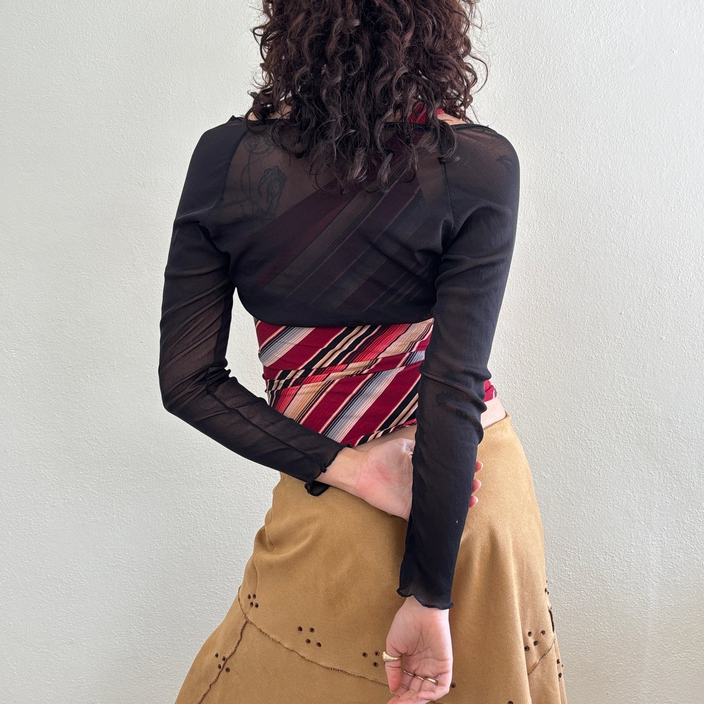 Black mesh bolero - M