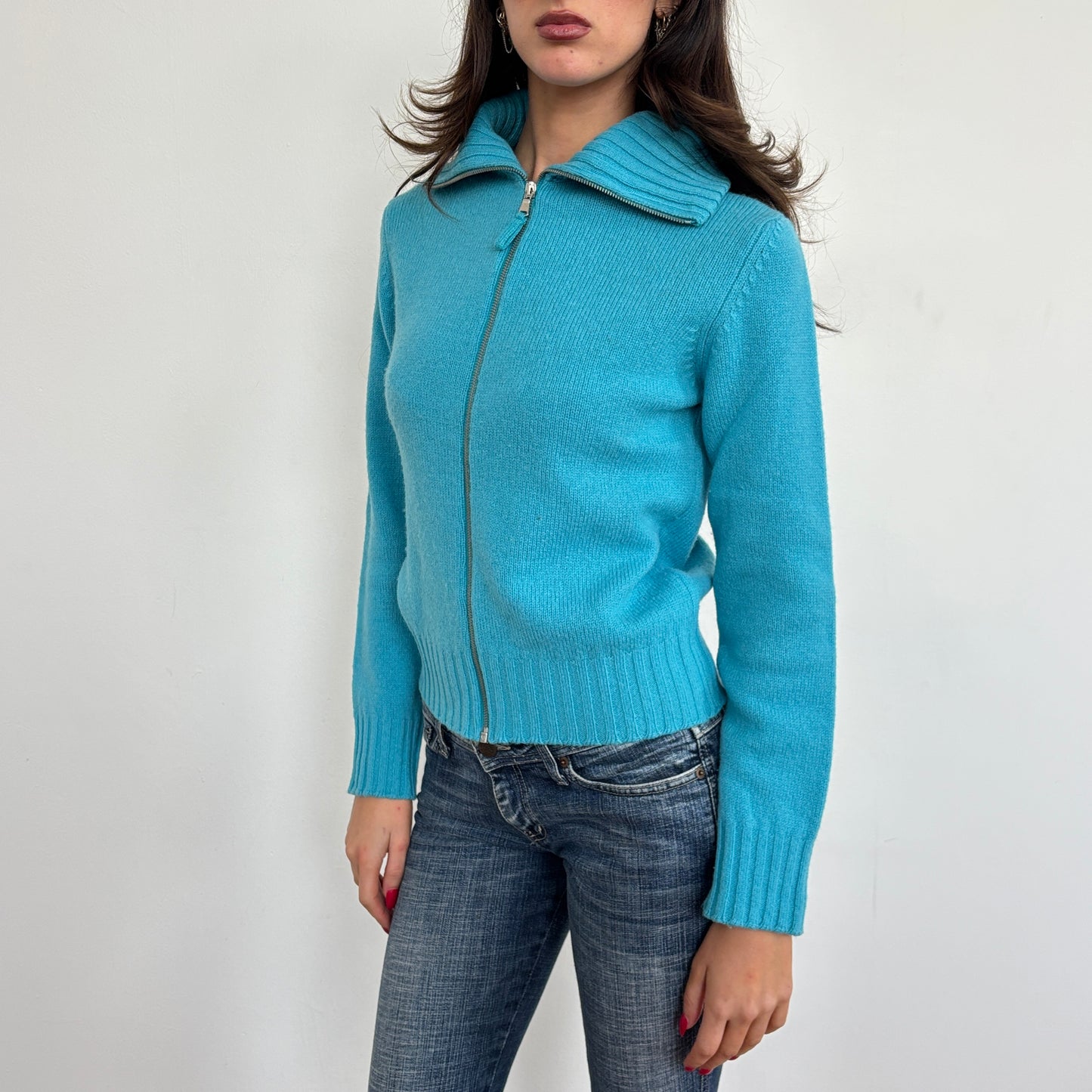 Blue wool jumper - M