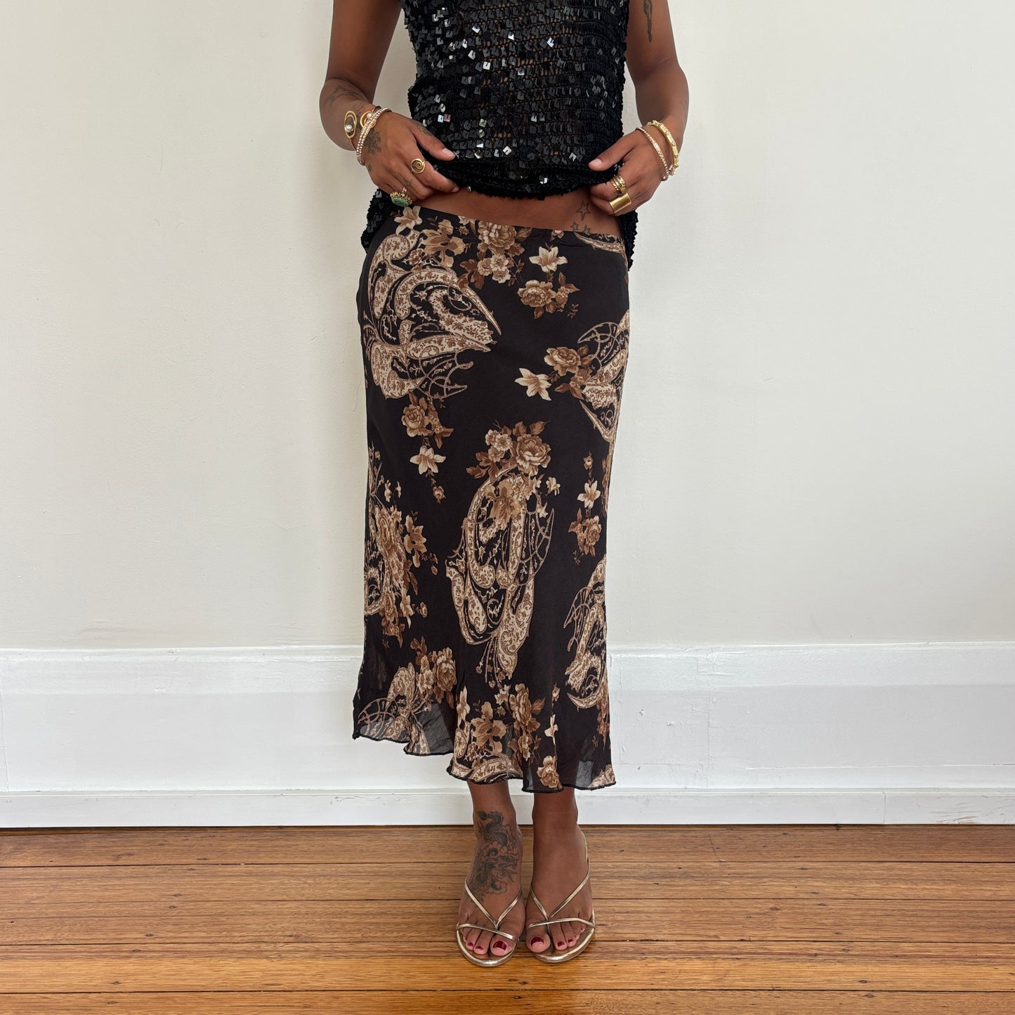 Italian paisley midi skirt - S/M