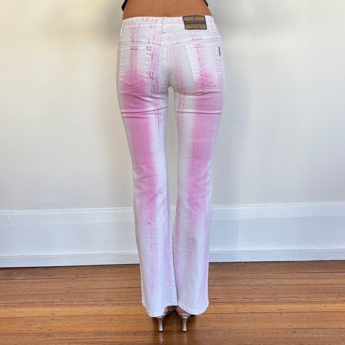 Pink washed jeans - XS
