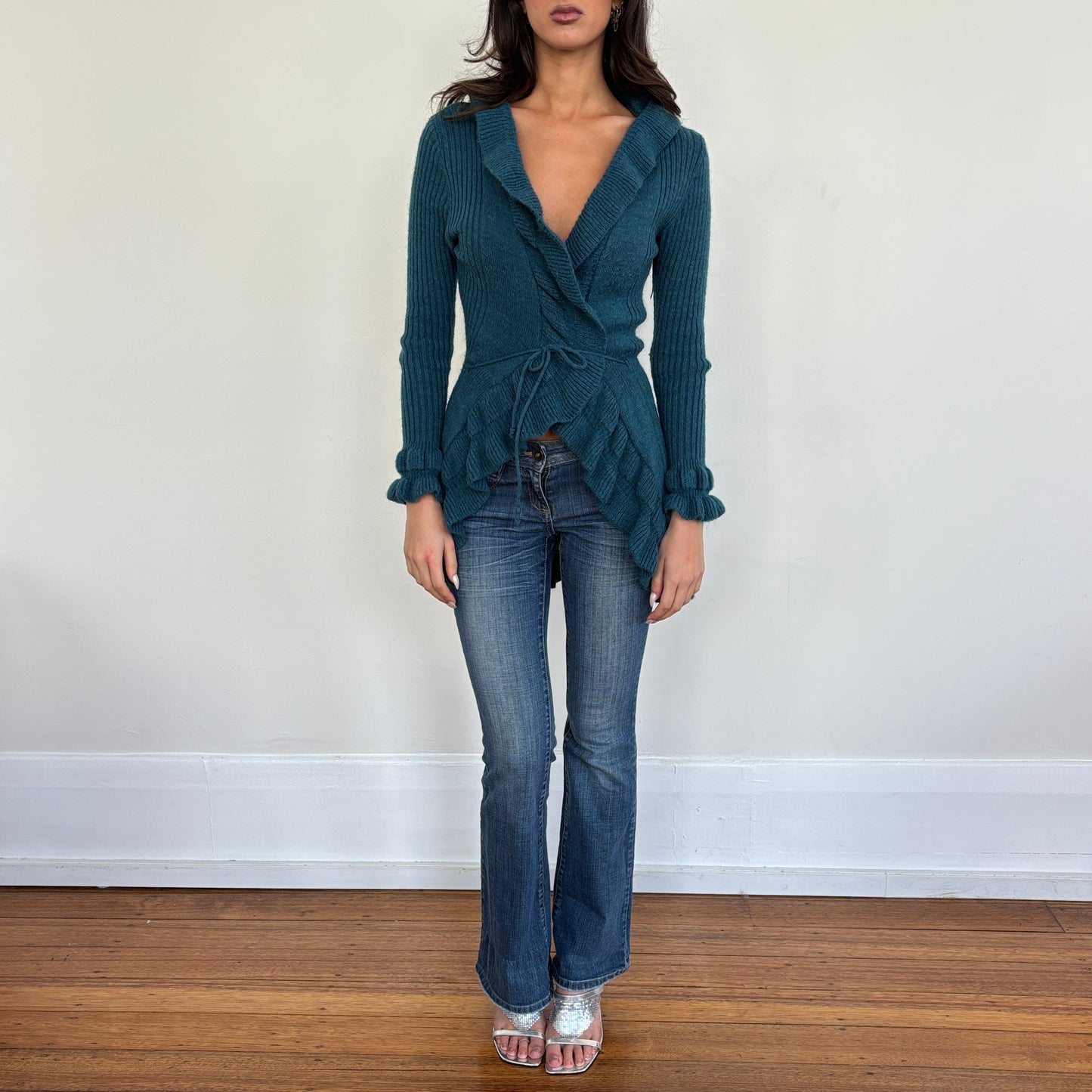 Italian ruffle cardigan - S/M