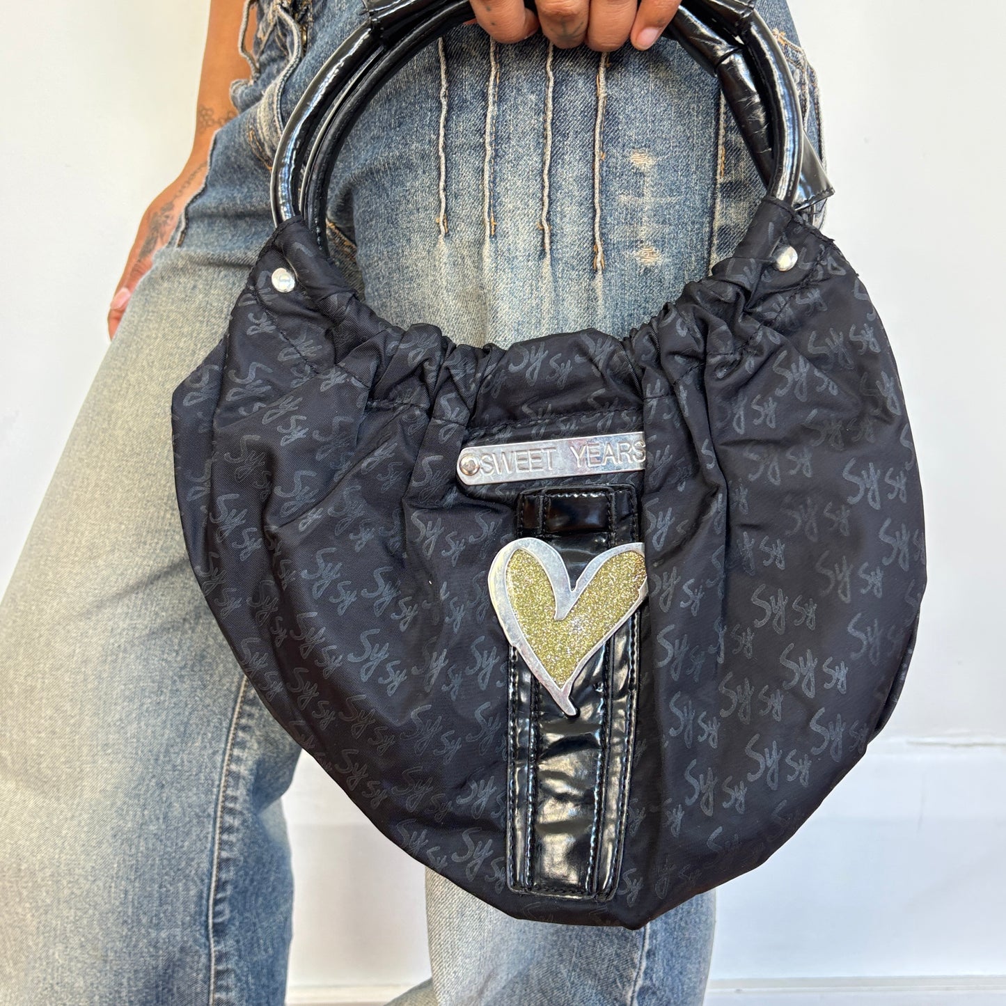 Nylon monogram handbag