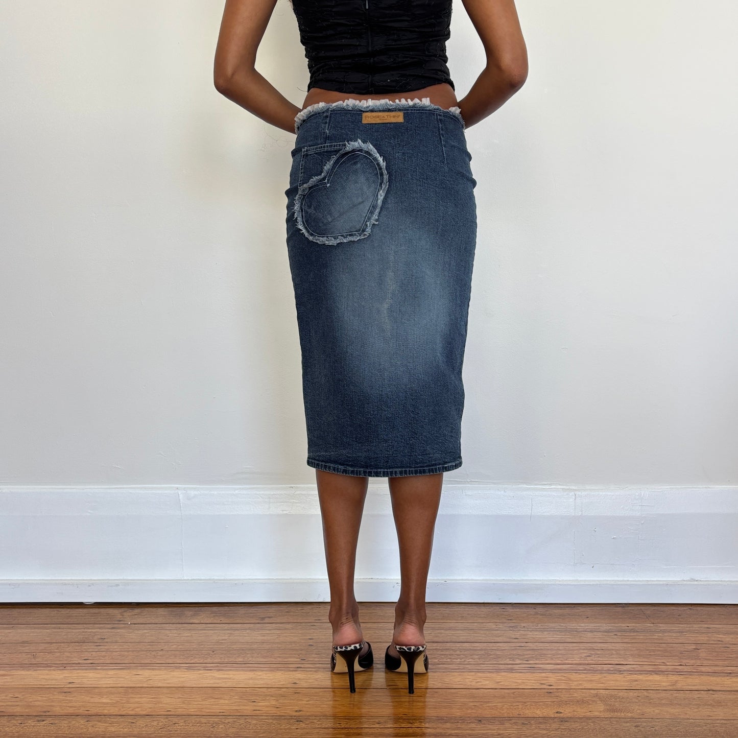 Italian denim midi skirt - XS