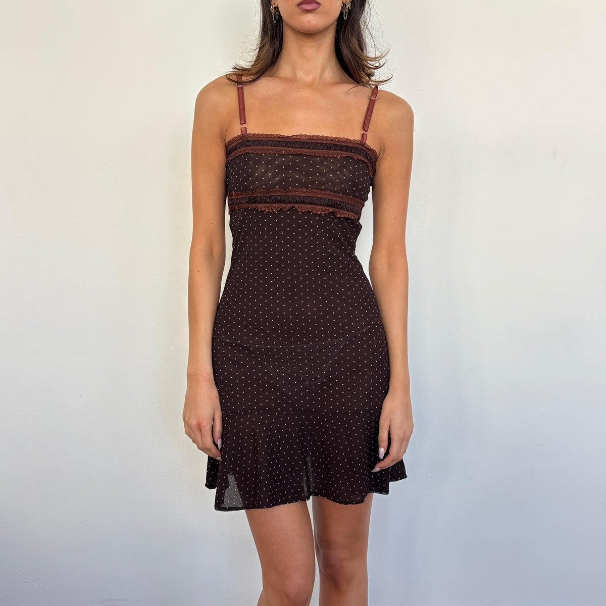 Italian polka dot mini dress - XS