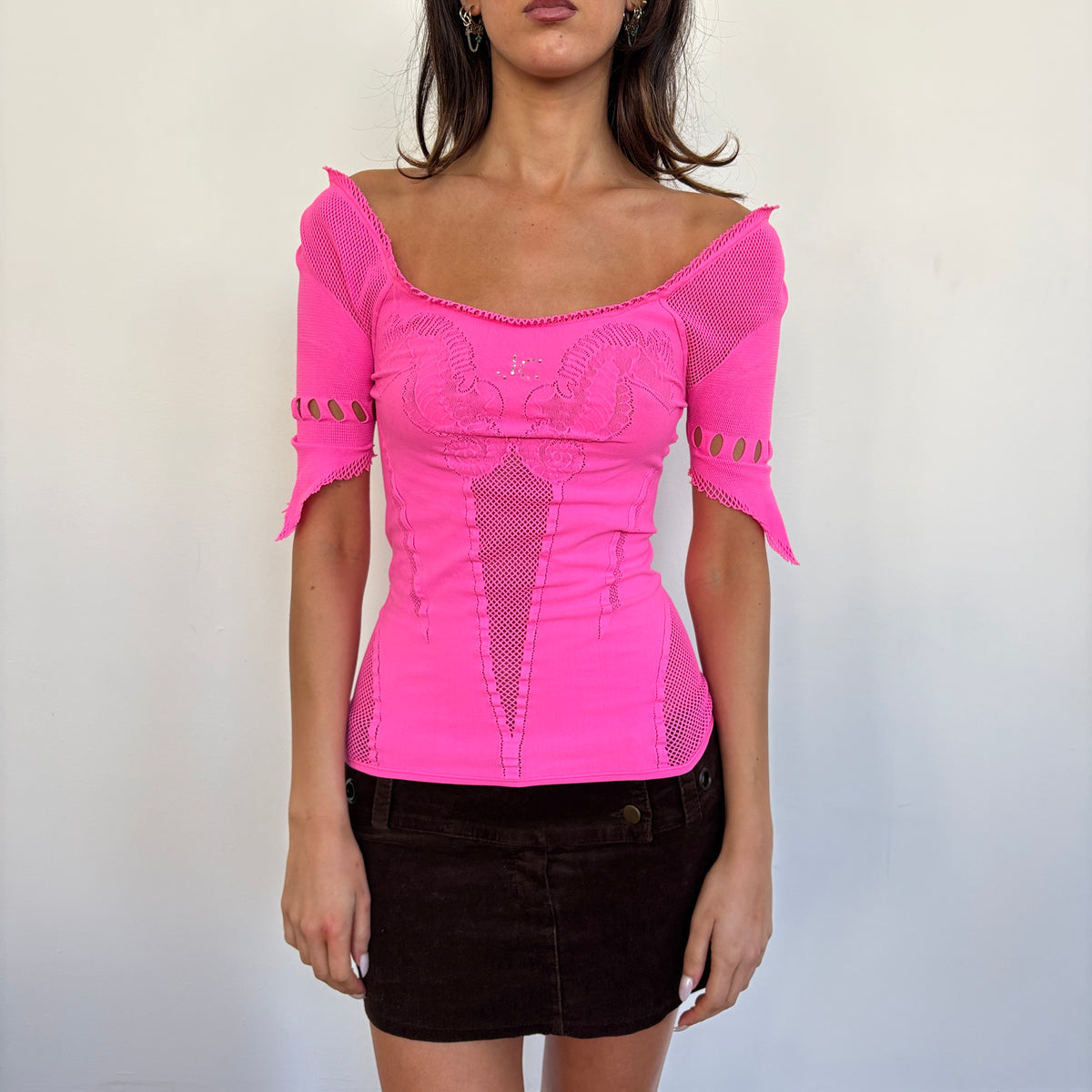 Roberto Cavalli pink top - S