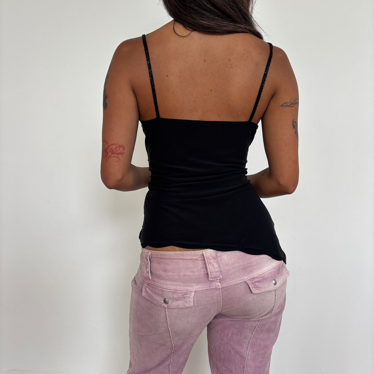 Italian black sequin cami - XS/S