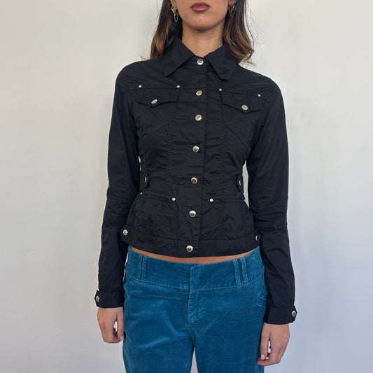 Black military jacket - M