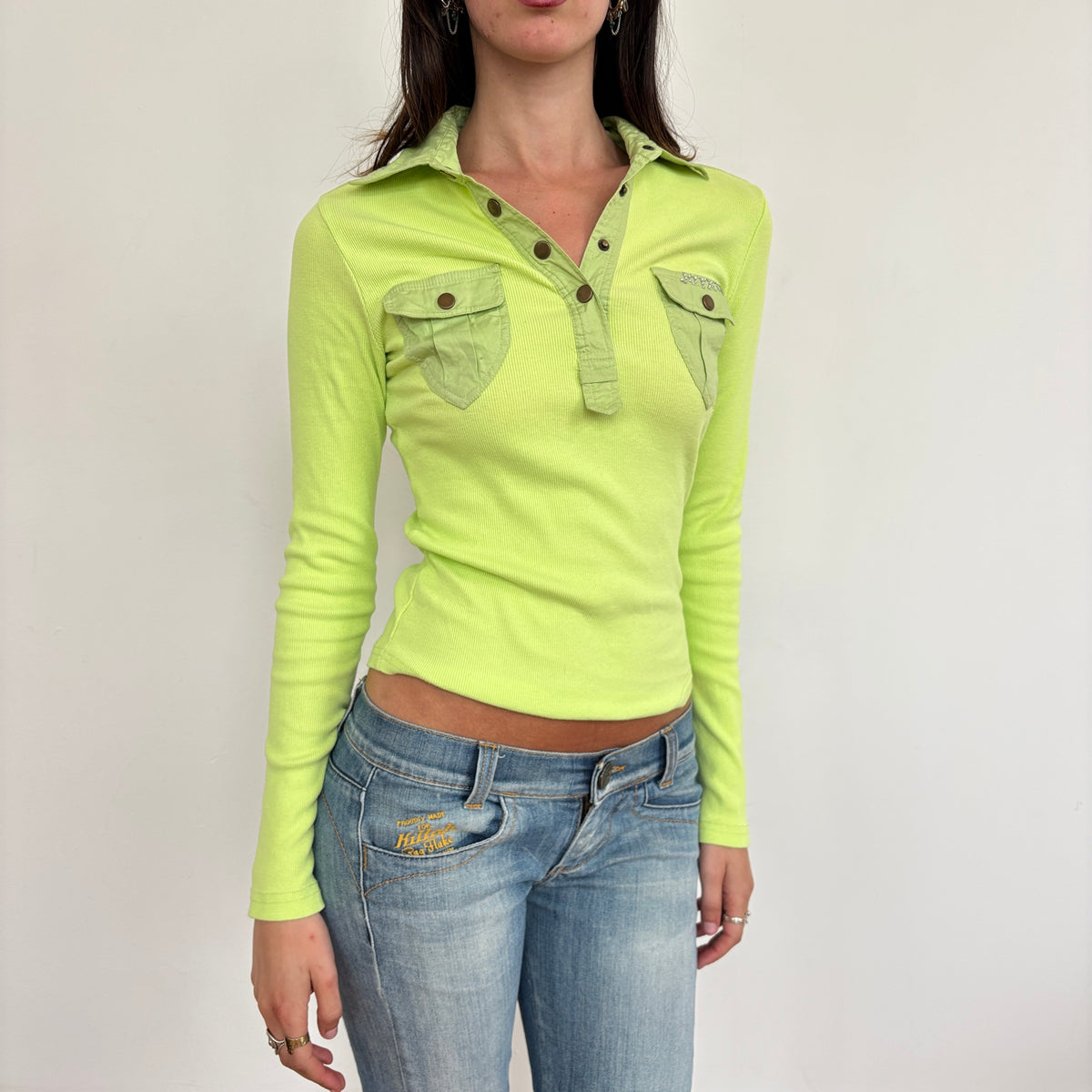 Italian green top - S/M