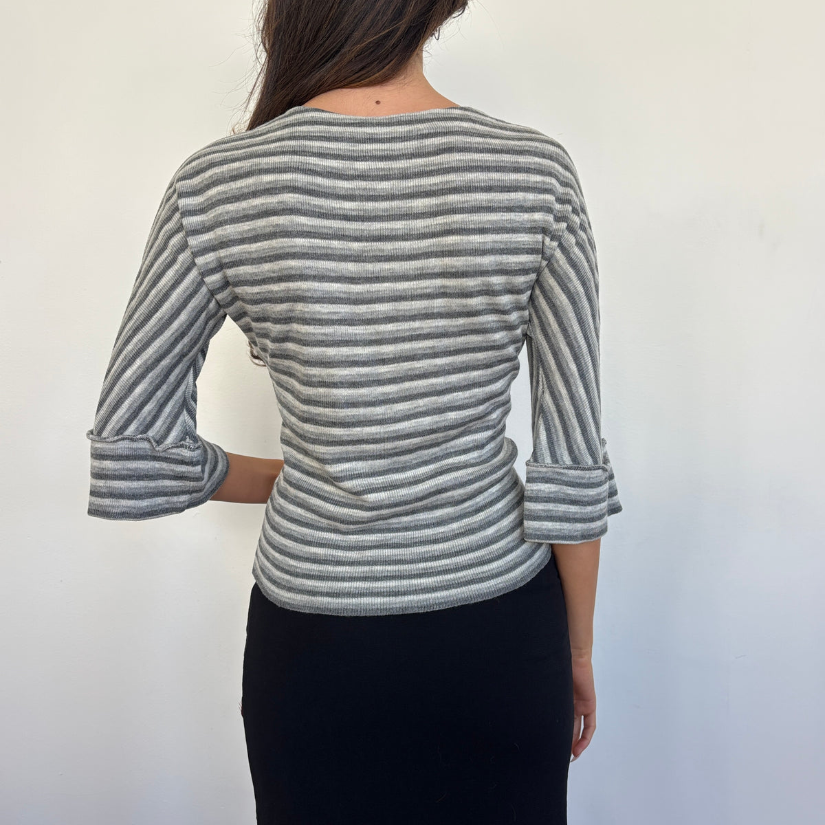 Striped 3/4 top - M