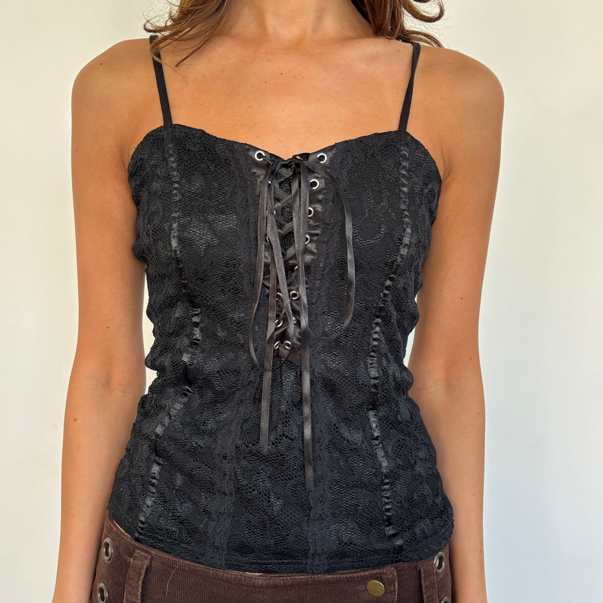 Motivi lace up cami - S