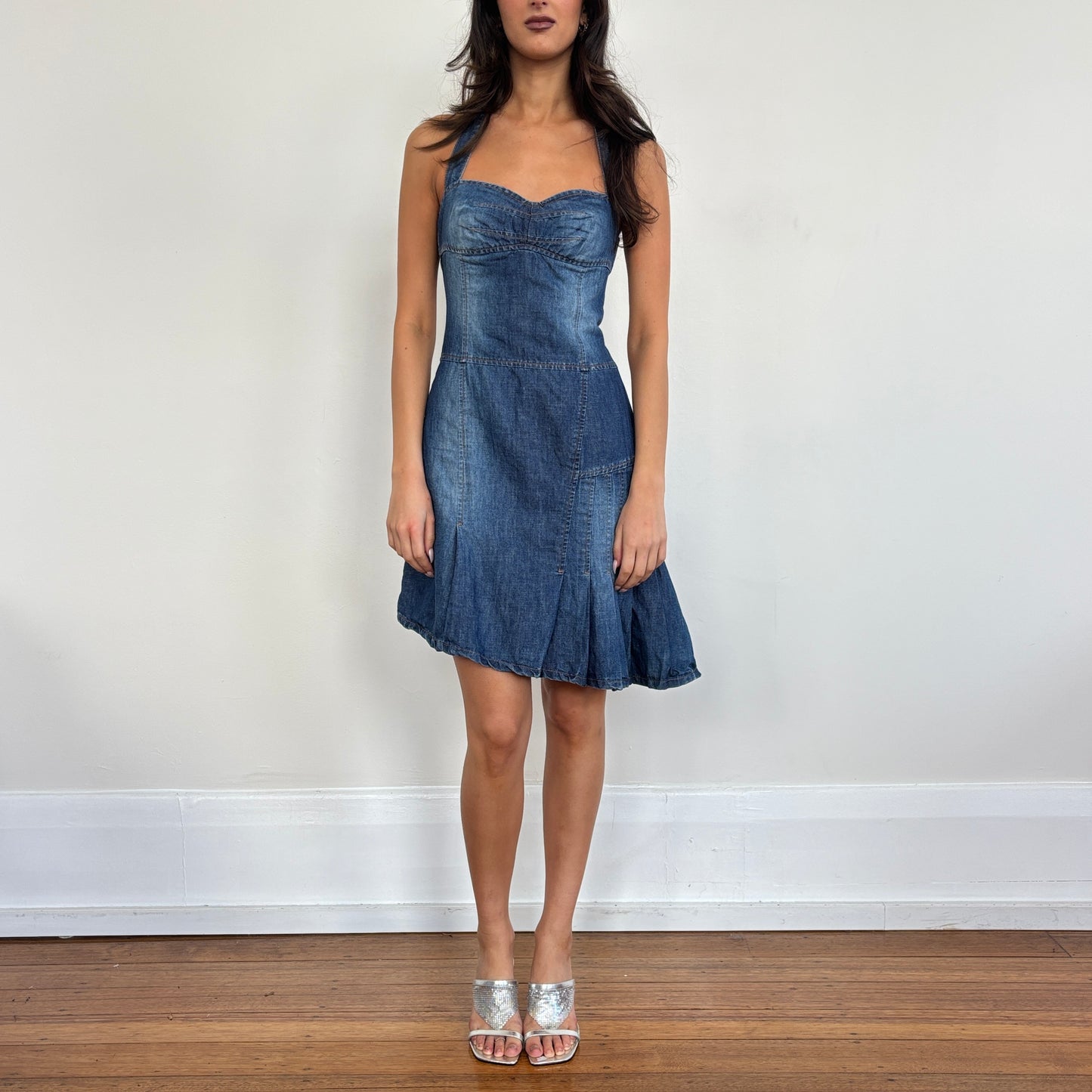 Denim halter dress - S/M