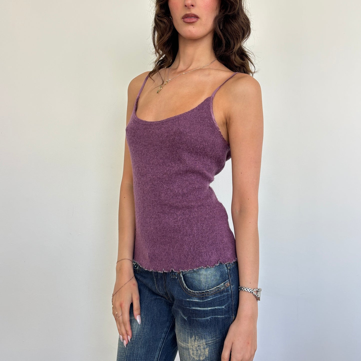Italian wool/mohair cami - L