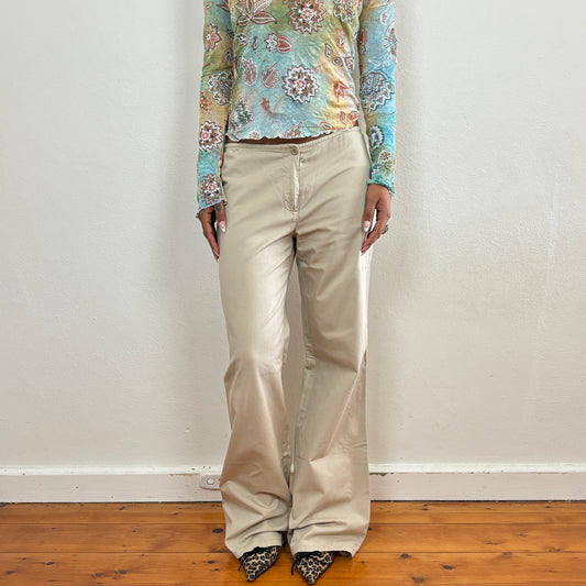 Beige cotton pants - XS/S