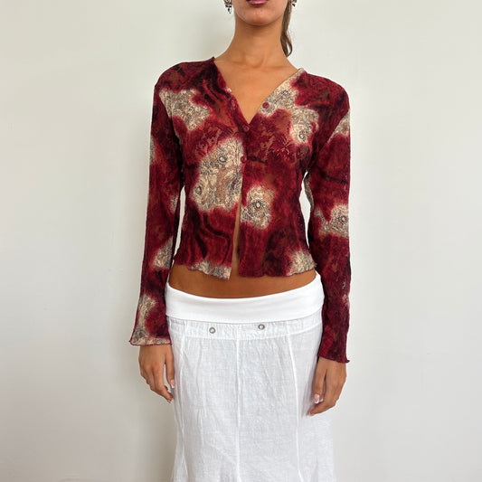 Italian red long sleeve - M/L