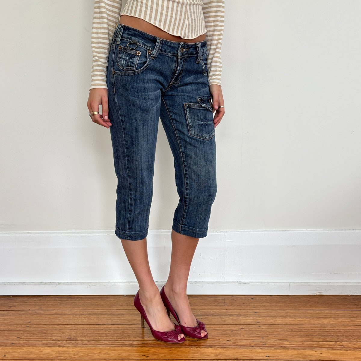 Denim capris - S