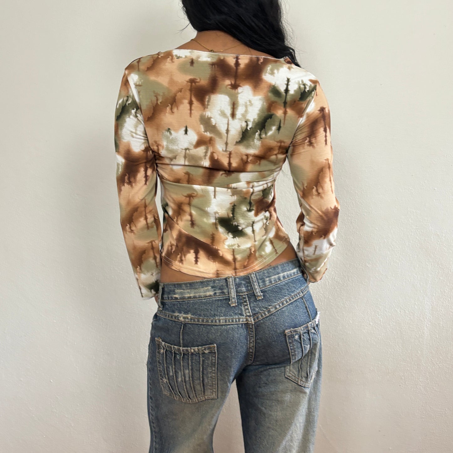 Tie dye longsleeve top - S