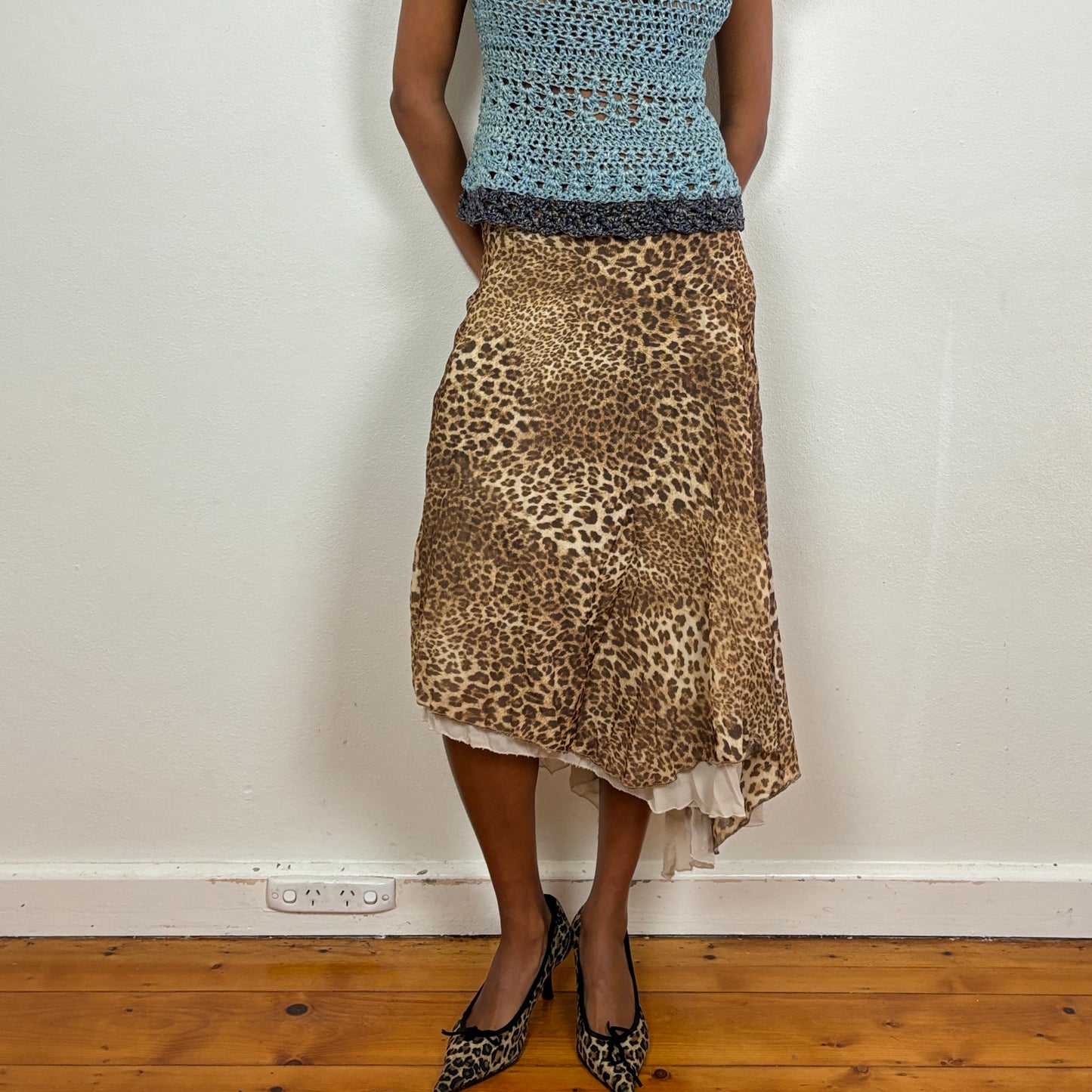 Leopard midi skirt - XS