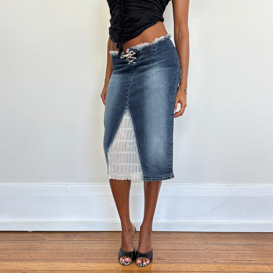 Italian denim midi skirt - XS