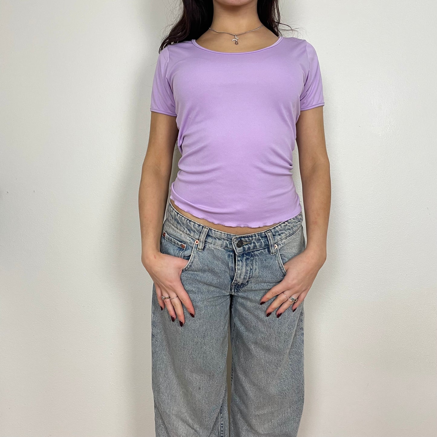 Lilac slinky tee - S/M