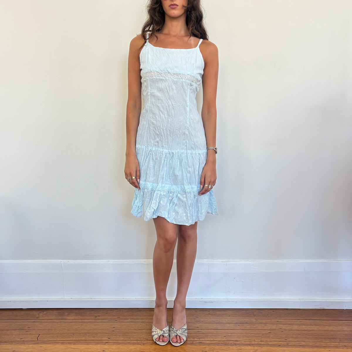 Blue midi dress - S
