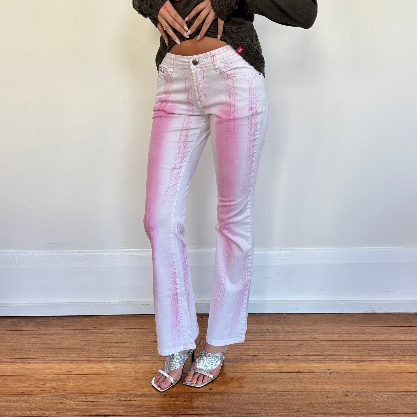 Pink washed jeans - XS