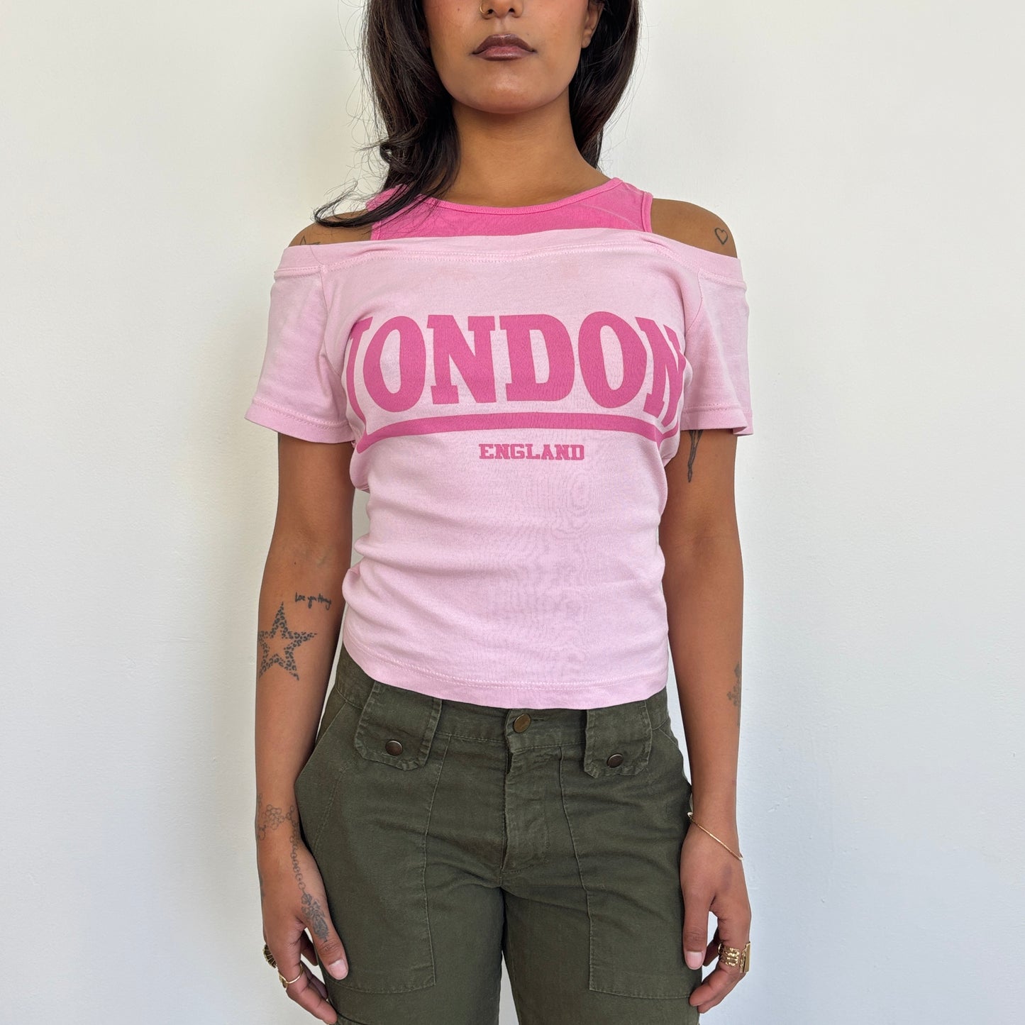 Italian pink sporty top - S/M