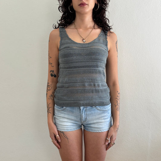 Grey knit top - S