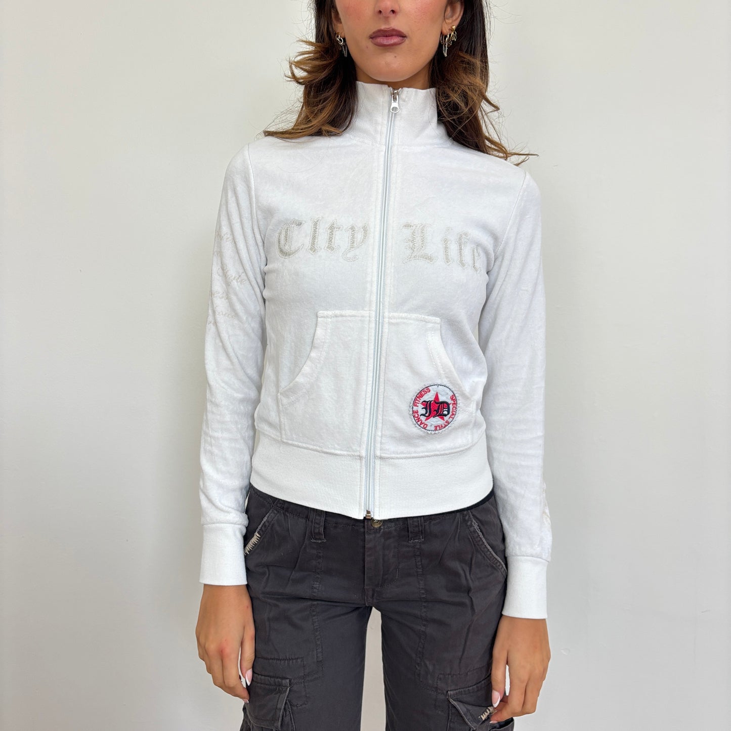 Velour track jacket - S