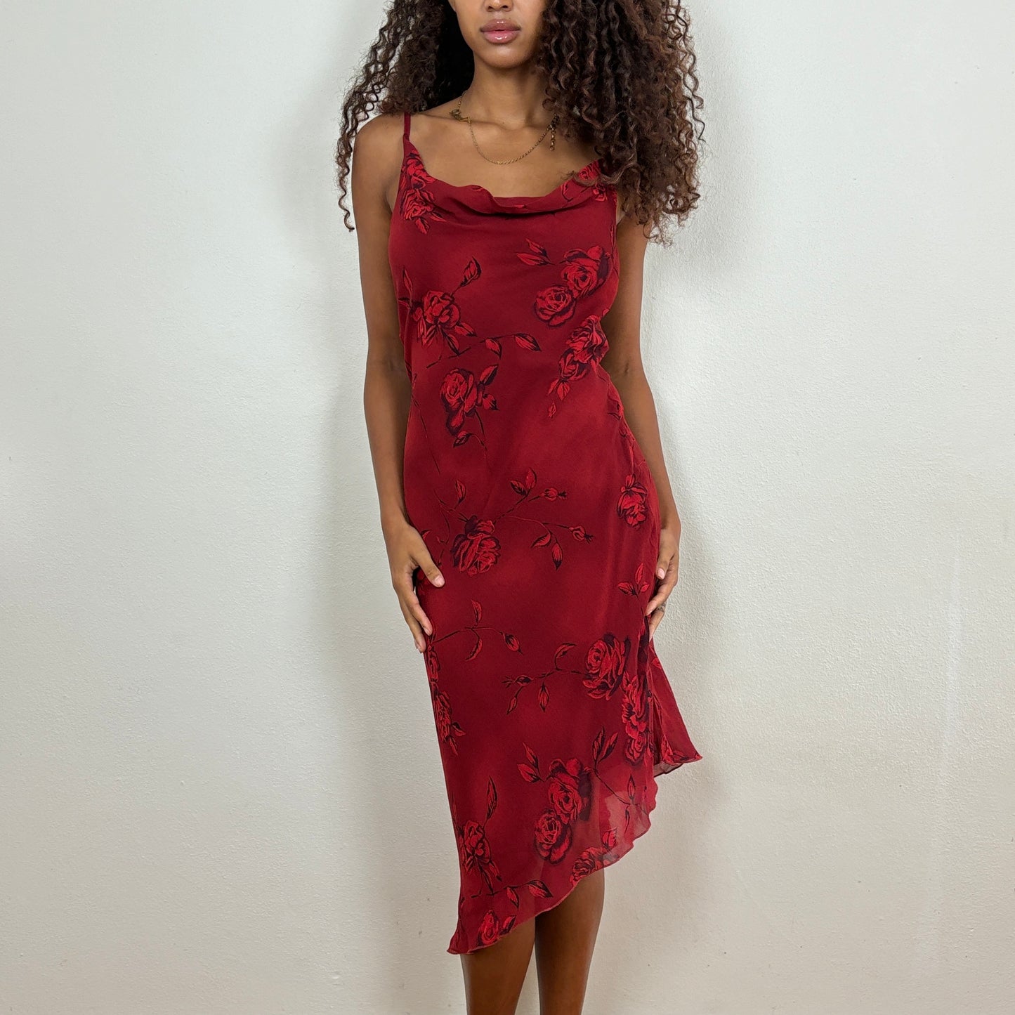 Red floral dress - XS/S