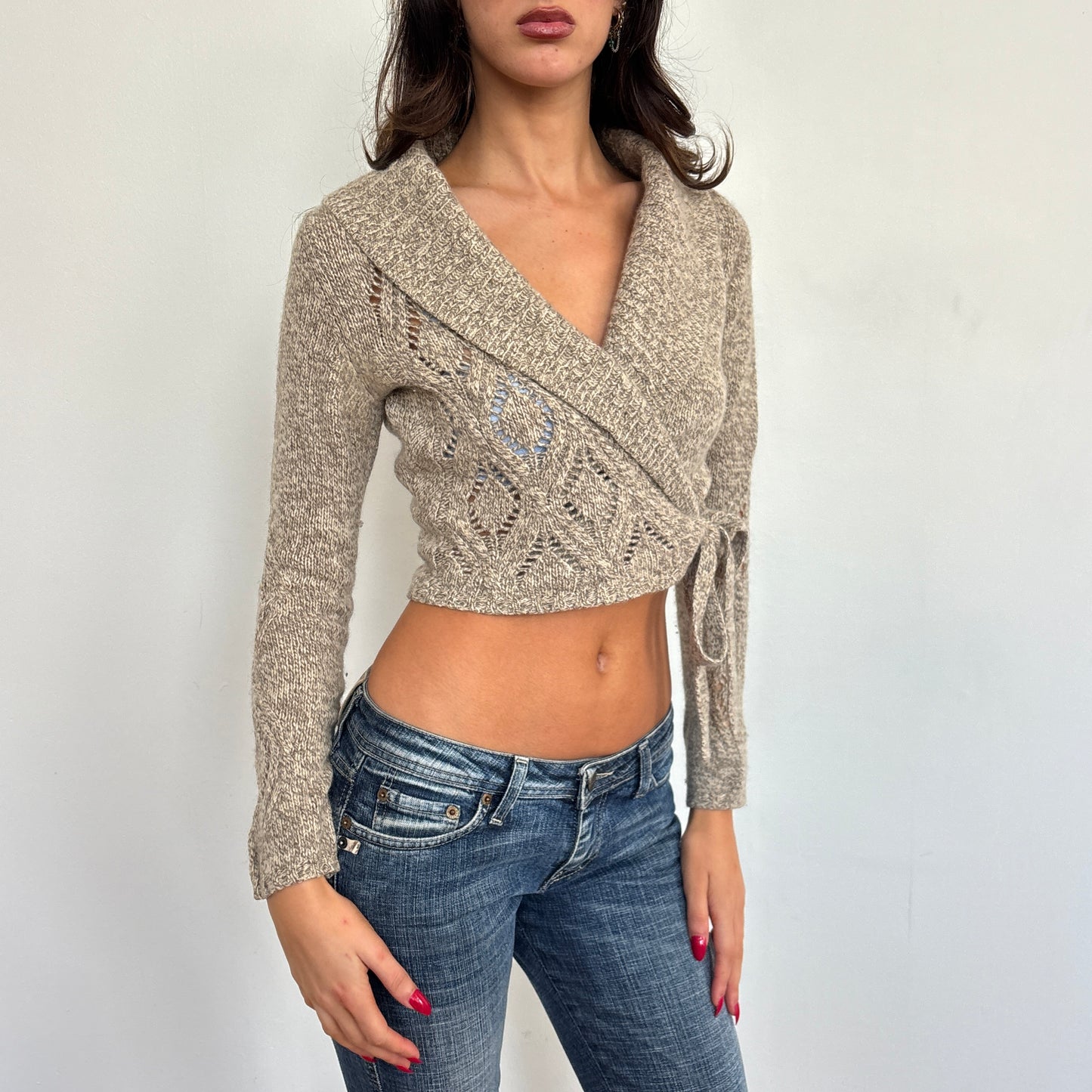 Beige wrap knit - XS/S