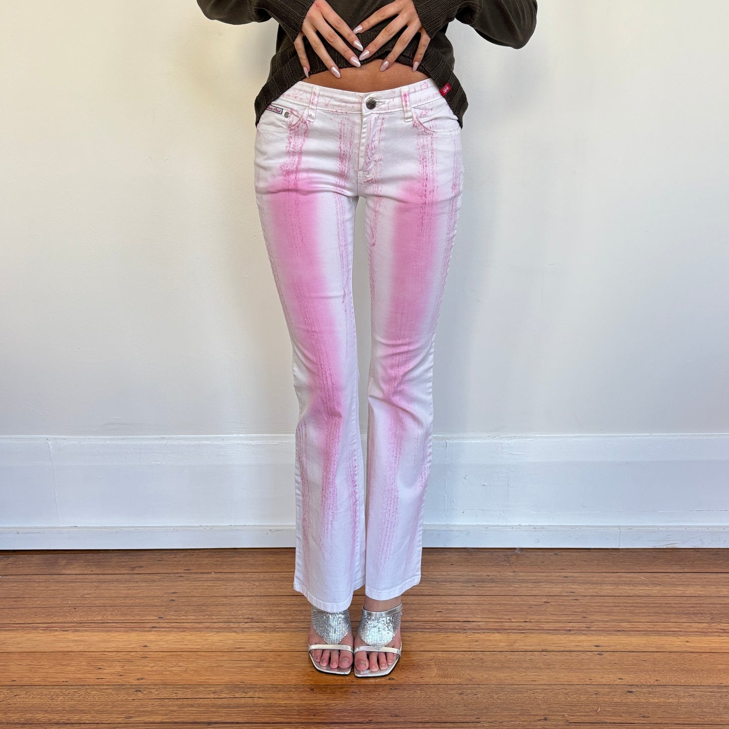 Pink washed jeans - XS