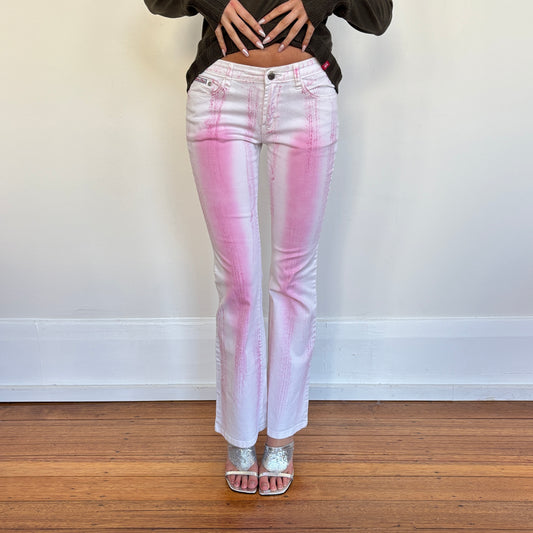 Pink washed jeans - XS