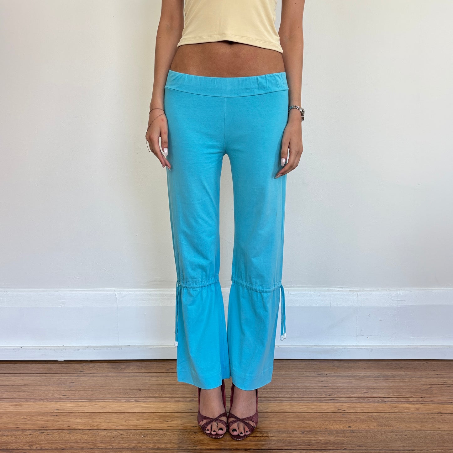 Blue flared pants - S