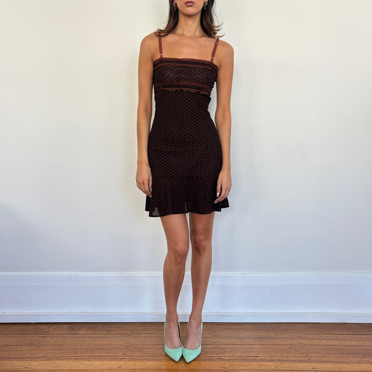 Italian polka dot mini dress - XS
