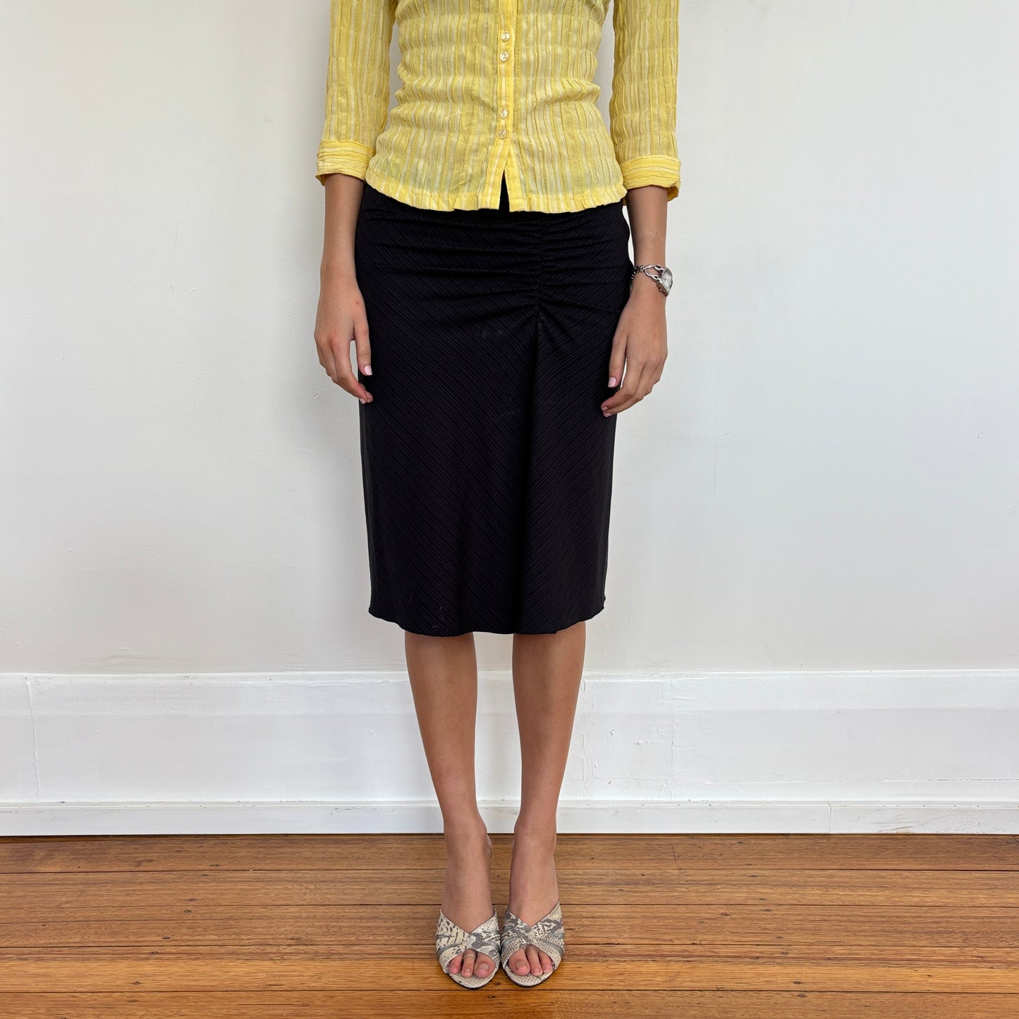 Pinstripe midi skirt - XS