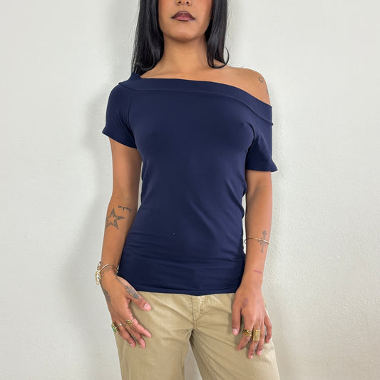 Stretchy navy top - S/M