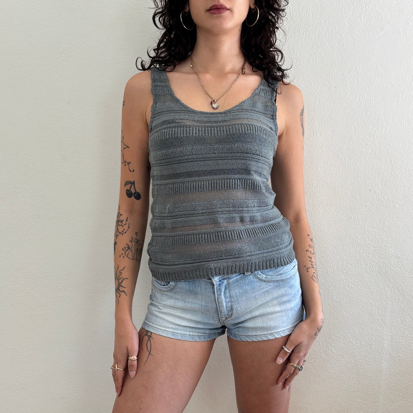 Grey knit top - S