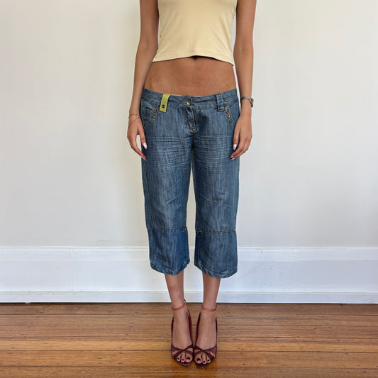 Italian denim capris - S