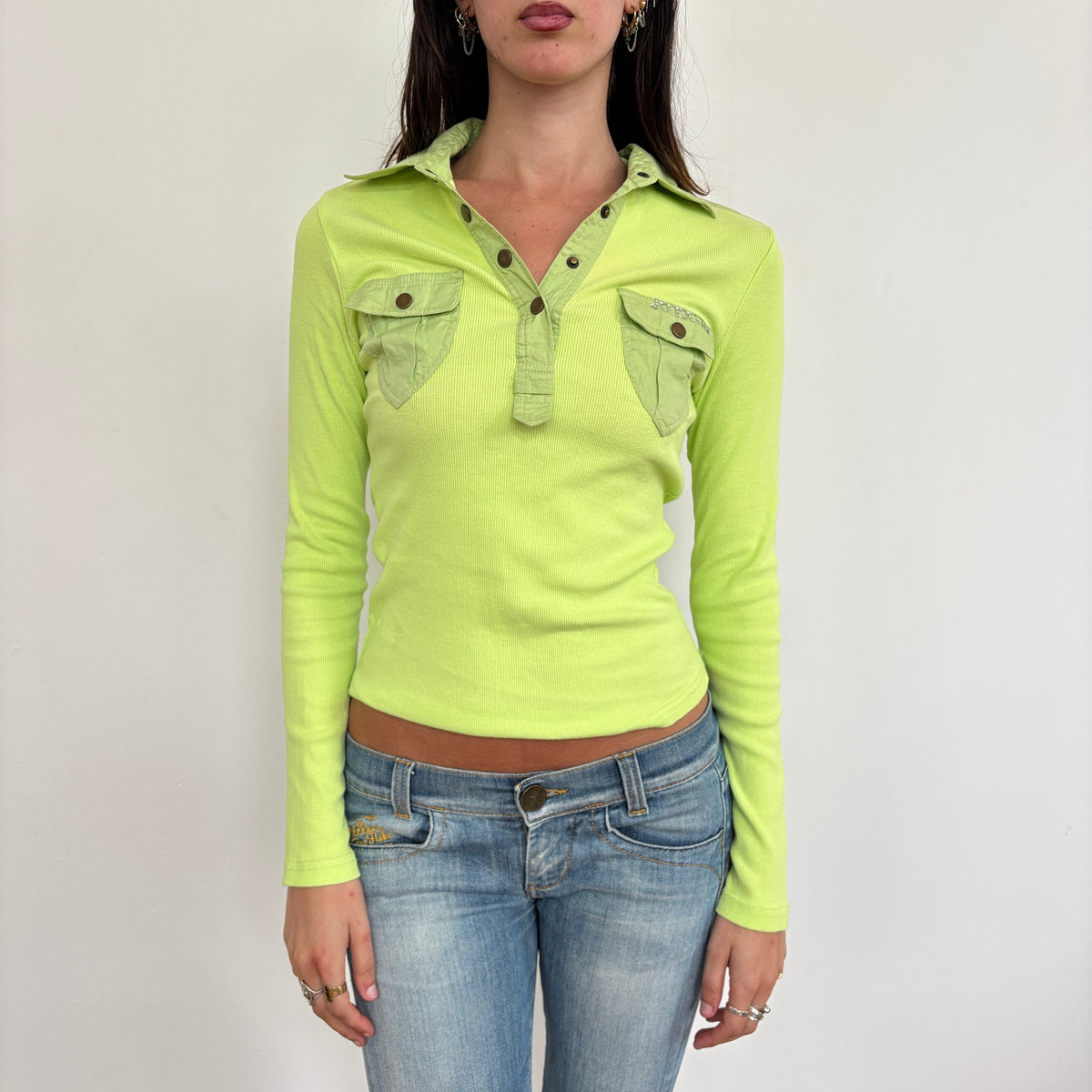 Italian green top - S/M