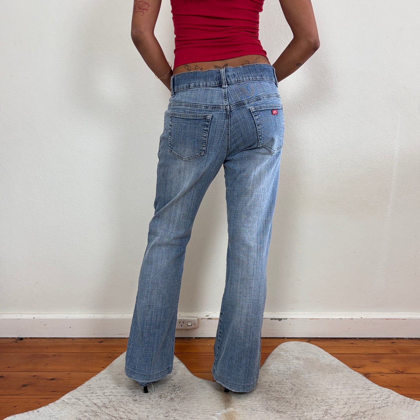 Diamanté detail jeans - S