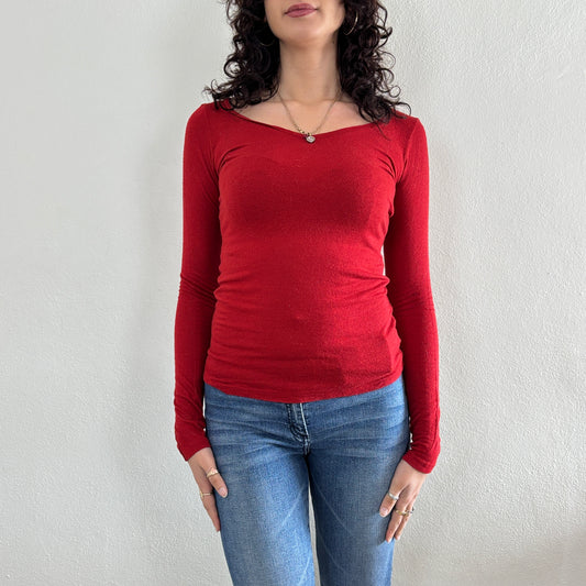 Soft red longsleeve - S