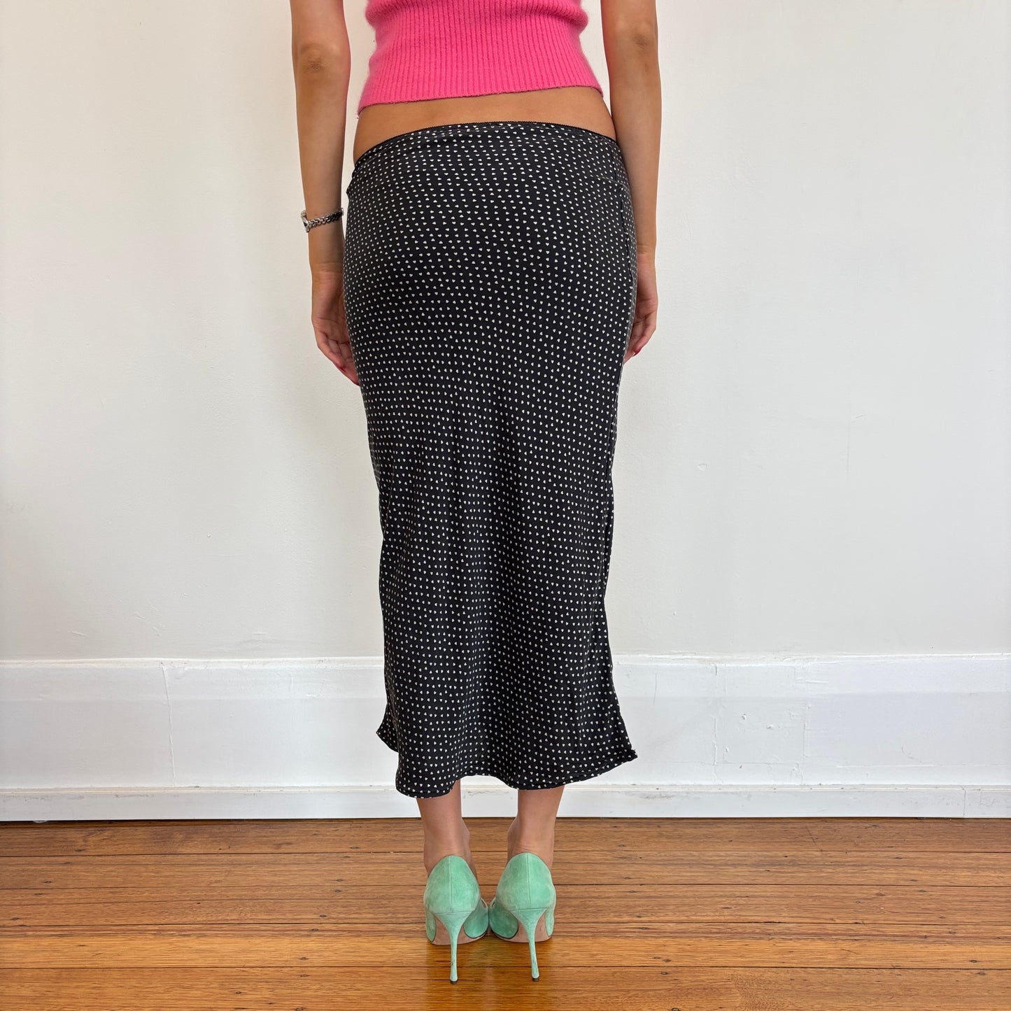 Silk heart maxi skirt - XS/S