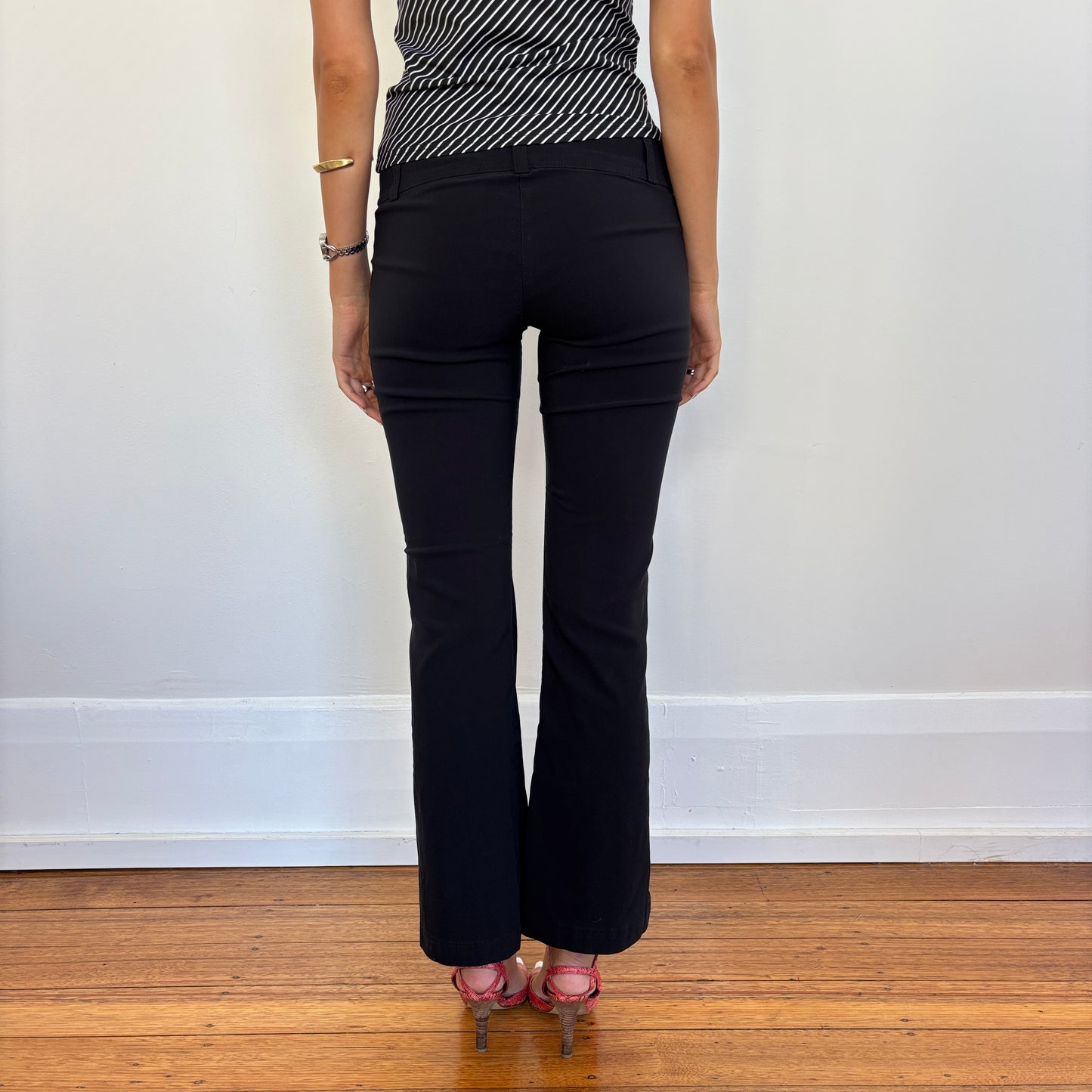 Low rise black pants - XS