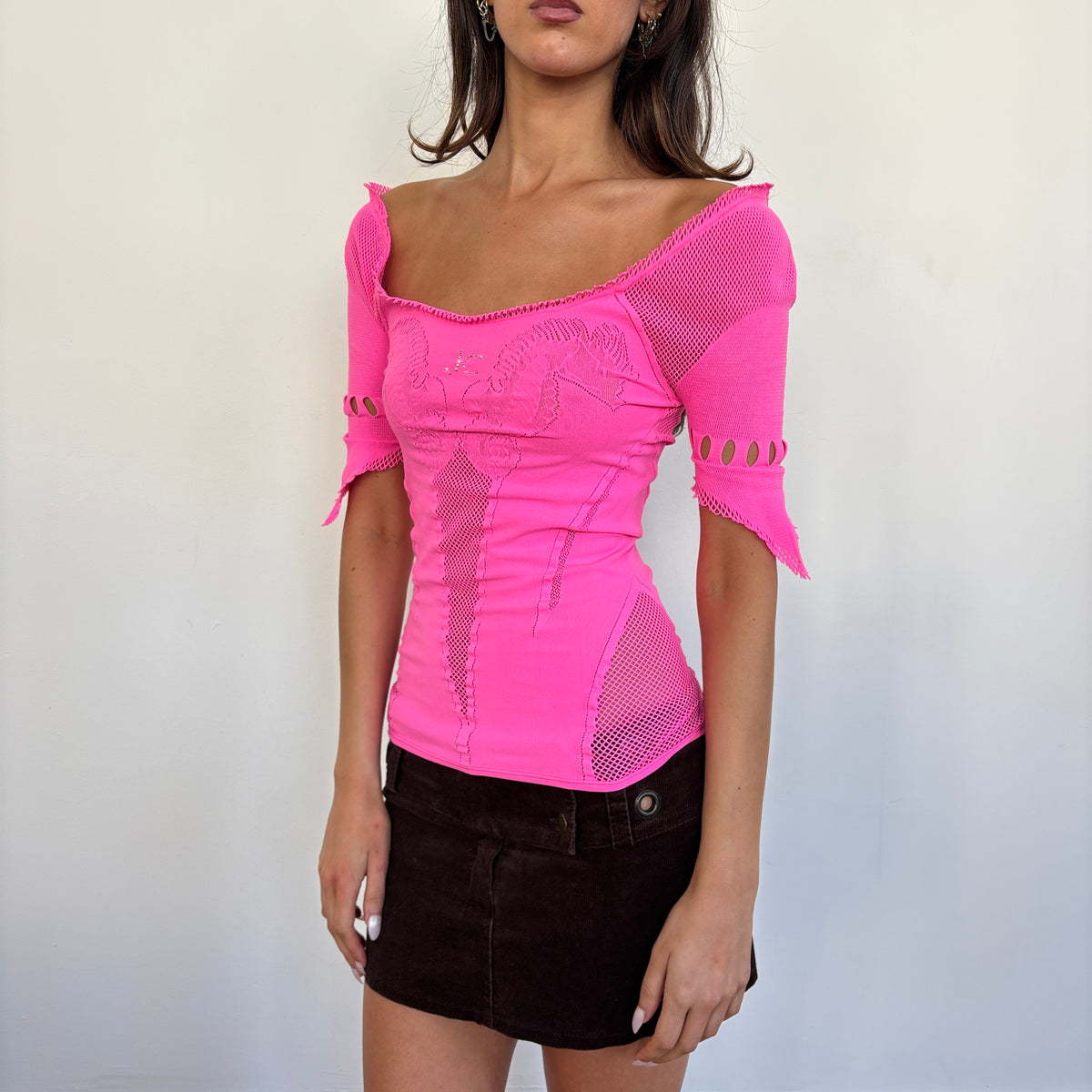 Roberto Cavalli pink top - S