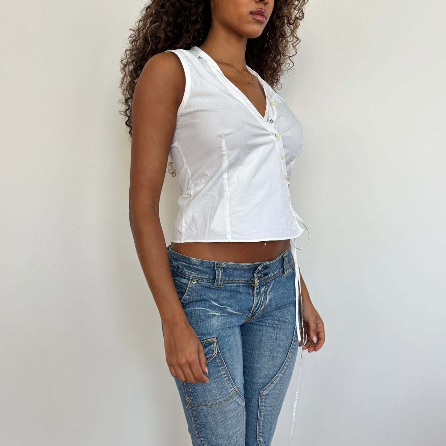 White wrap top - S/M
