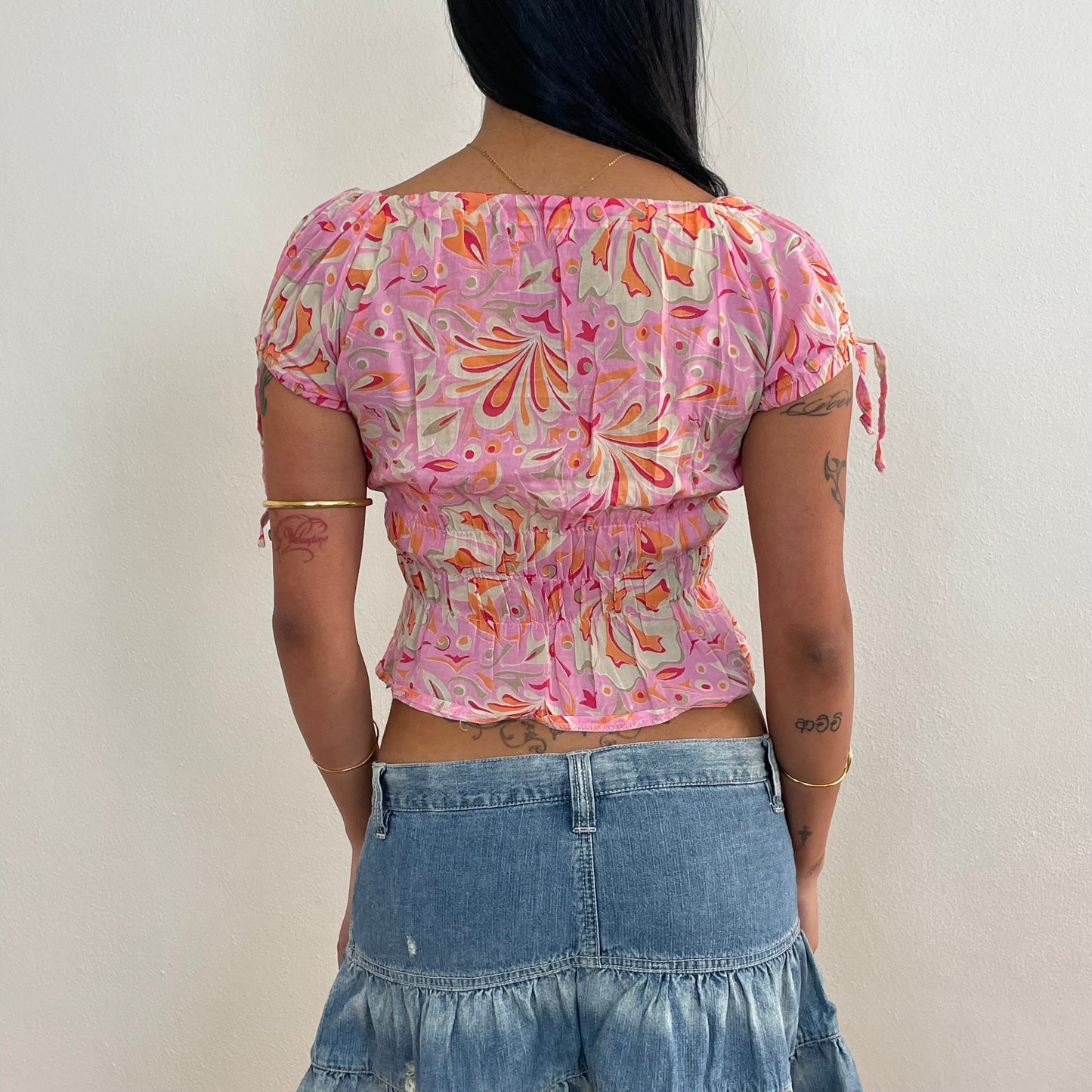 Floral print top -XS