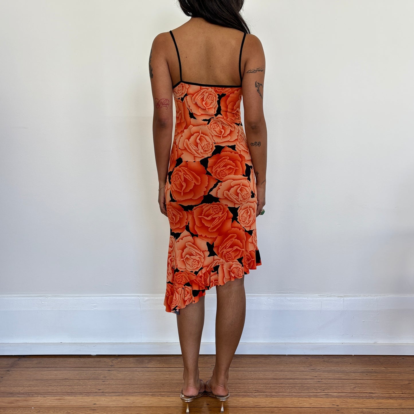 French asymmetric floral dress - XS/S