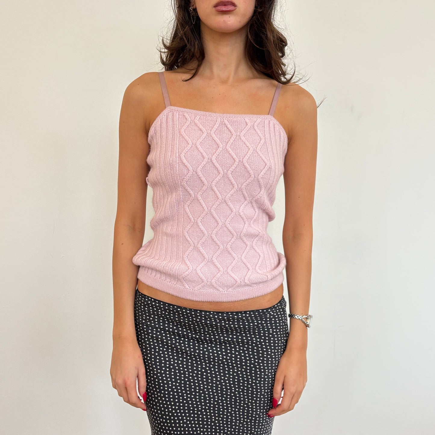 Soft pink wool top - S/M