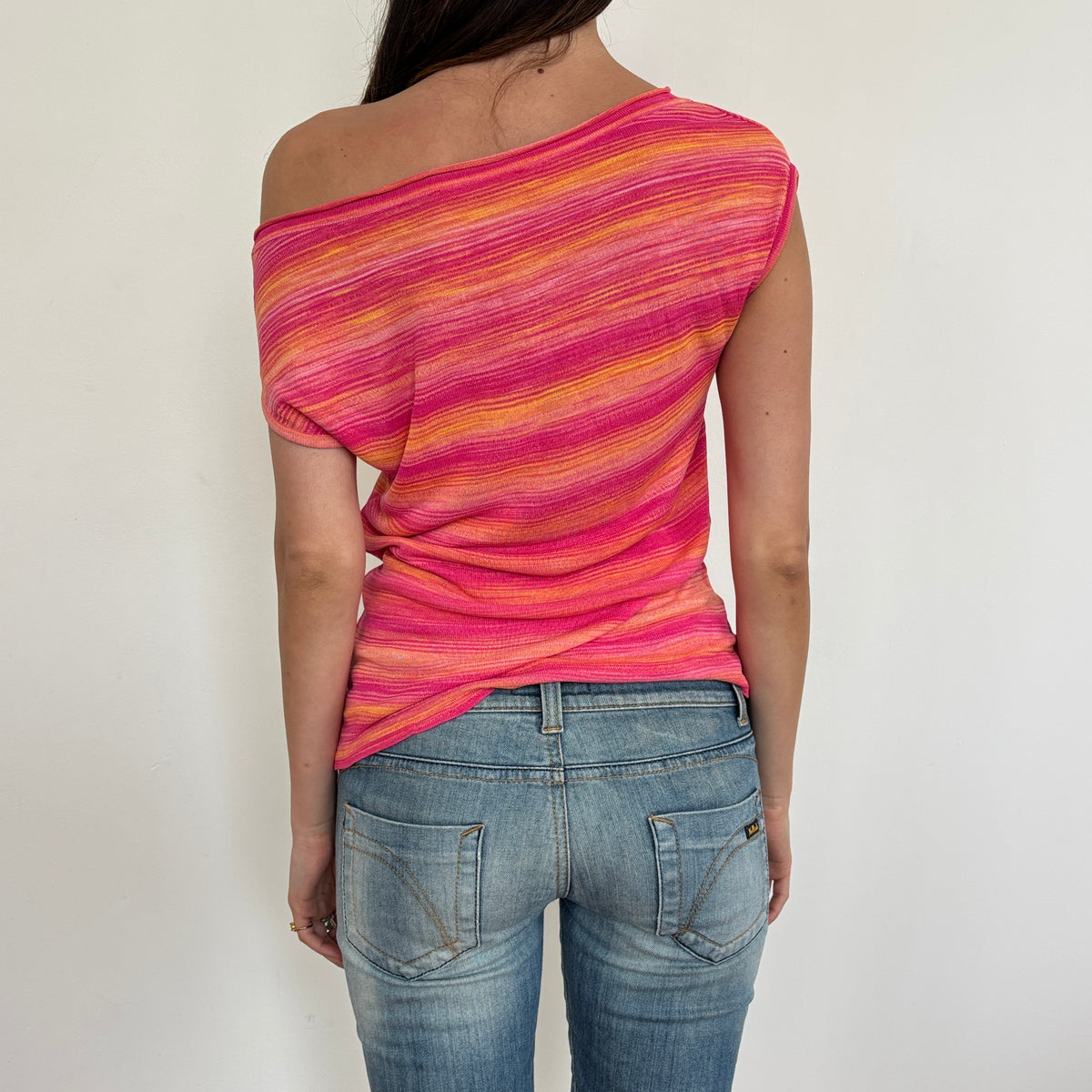 Striped slouchy top - OS