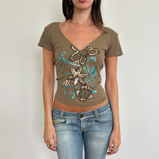 Phard sequin floral top - S/M